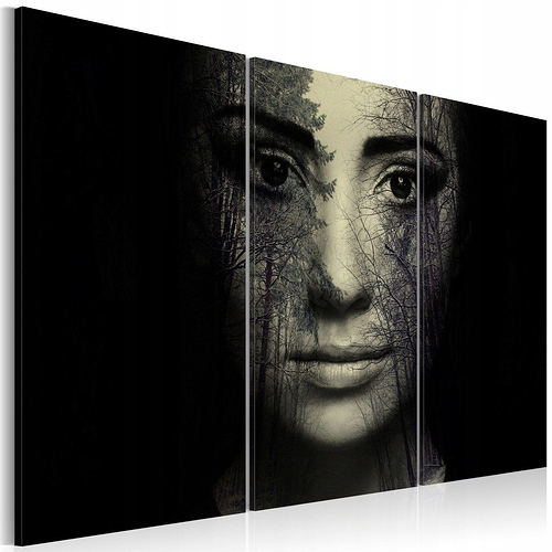 Obraz-na-plotnie-Czarno-biala-twarz-kobiety-60x40
