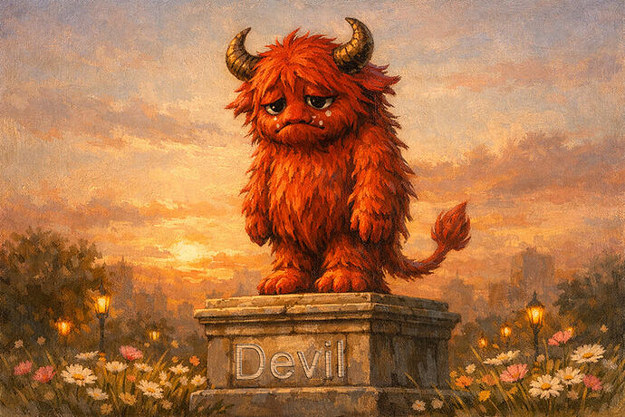 Devil na wystawie.