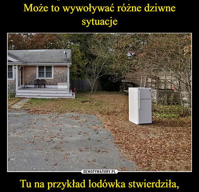 pralka przeprasza lodówkę